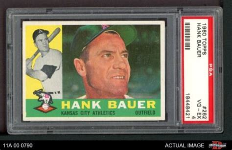 Topps Hank Bauer Athletics Psa Vg Ex A Ebay