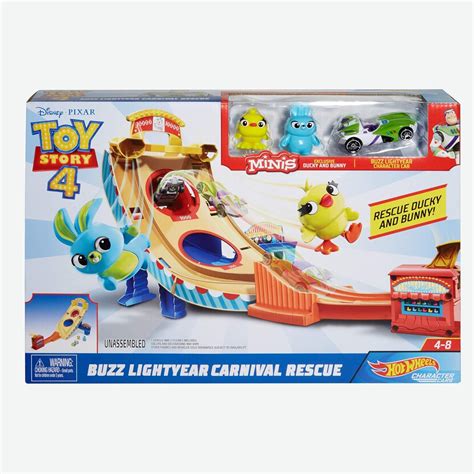 Hot Wheels And Disney Pixar Buzz Lightyear Character Car Play Set Toy Story Ramp Slam