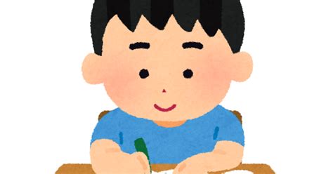 机で勉強をする生徒のイラスト（男子） かわいいフリー素材集 いらすとや