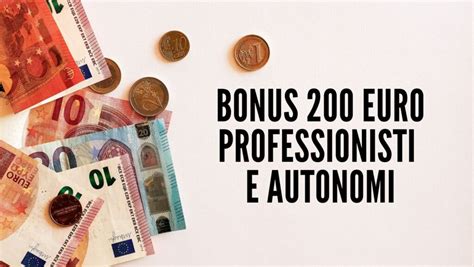 Bonus Euro Professionisti E Autonomi Cos Requisiti Come Fare