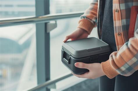 Premium Photo Buyer Choosing A Portable Travel Safe
