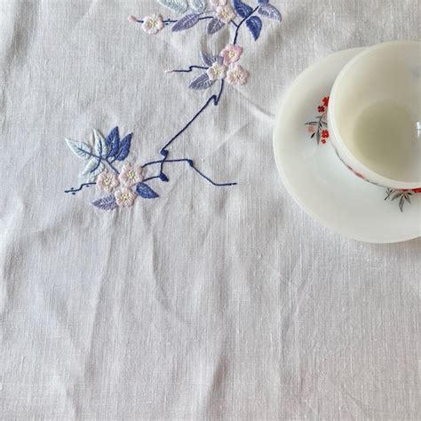 Embroidered Tablecloth - Etsy