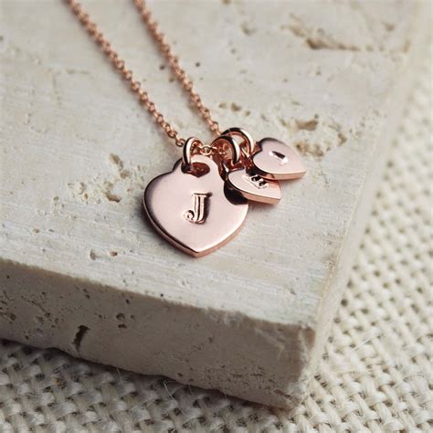 Personalised Rose Gold Heart Necklace Make It With Words