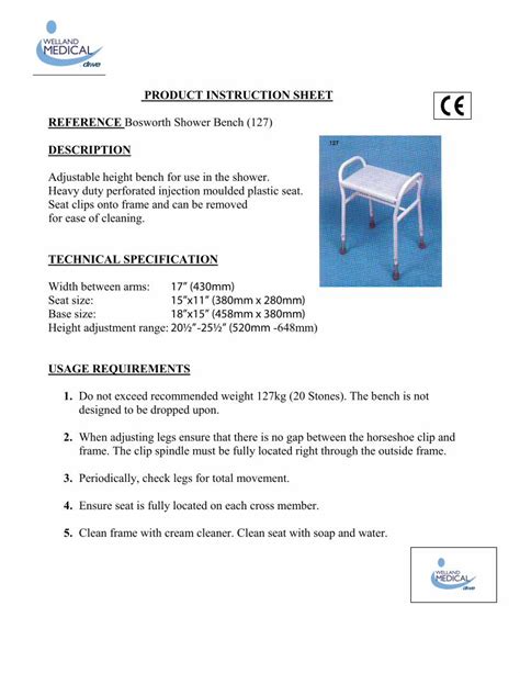 (PDF) PRODUCT INSTRUCTION SHEET REFERENCE Bosworth …s3-eu-west-1 ...