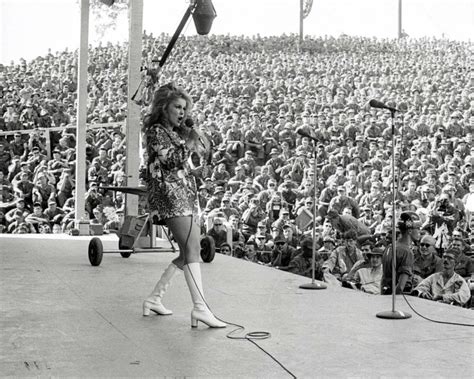 Ann Margret Entertains US Troops During A Bob Hope USO Show In Vietnam