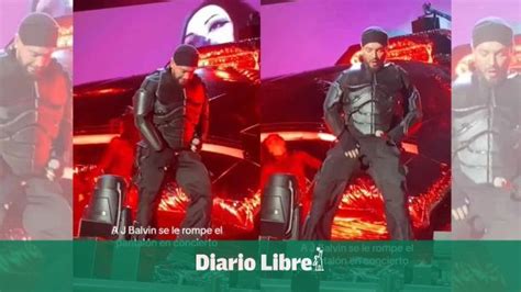 VIDEO Se le rompe el pantalón a J Balvin en pleno concierto Diario Libre