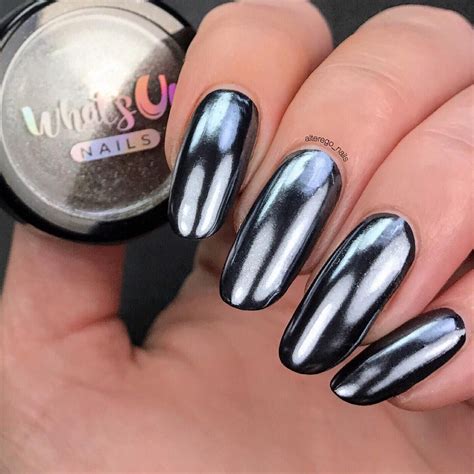 Ultra Fine Black Chrome Powder That Will Make Your Nails Look Like Dark