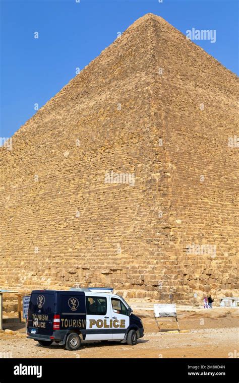 TOURIST-POLICE VEHICLE, THE CHEOPS PYRAMID CALLED THE GREAT PYRAMID ...