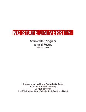 Fillable Online Ncsu Stormwater Program Fax Email Print PdfFiller