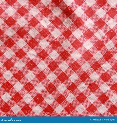 Texture Of A Red And White Checkered Picnic Blanket. Royalty Free Stock ...