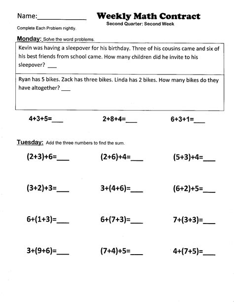 Grade Second Quarter Activity Sheets