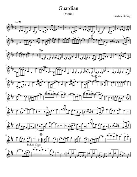 Guardian Lindsey Stirling Sheet Music For Violin Download Free In