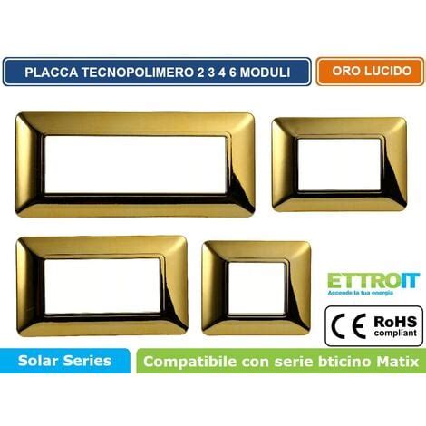 PLACCHE IN TECNOPOLIMERO COMPATIBILI BTICINO MATIX 2 3 4 6 MODULI