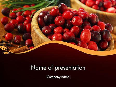 Cranberries Powerpoint Template Backgrounds Poweredtemplate