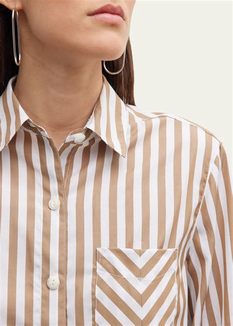 Rag And Bone Maxine Striped Button Front Shirt Bergdorf Goodman