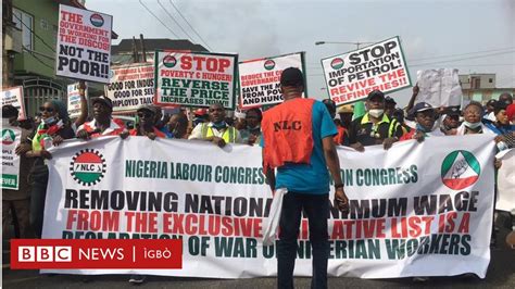 Nigeria Labour Congress Protests N Abia steeti ndị ọrụ NLC si ka