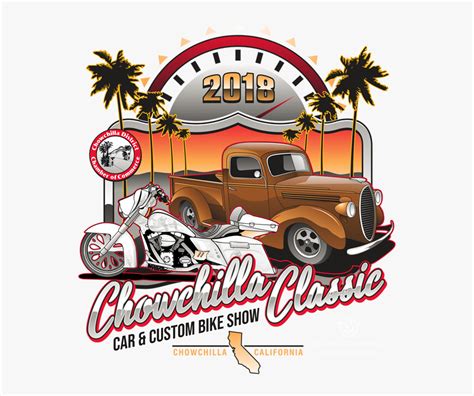 Classic Clipart Car Show - Vintage Bike And Car Art, HD Png Download ...