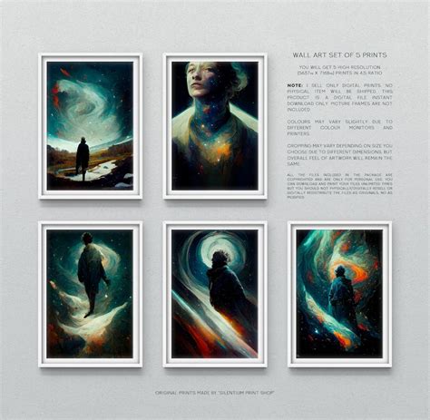 Surreal Wall Art Space Bundle Gallery Wall Prints Set of - Etsy