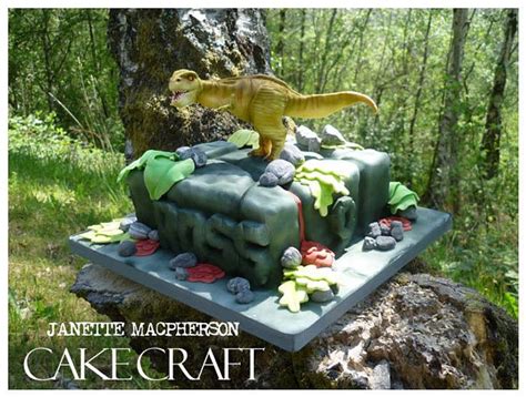 T Rex Dinosaur Birthday Cake Decorated Cake By Janette Cakesdecor