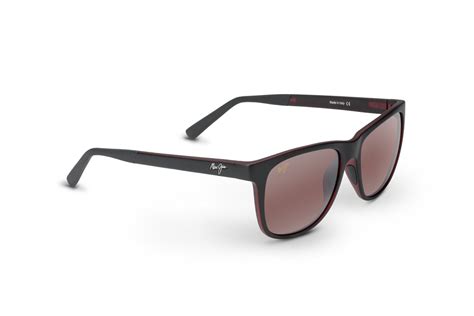 Maui Jim Tail Slide Matte Black Red And Maui Rose Polarized Sunglasses Designer Glasses Usa