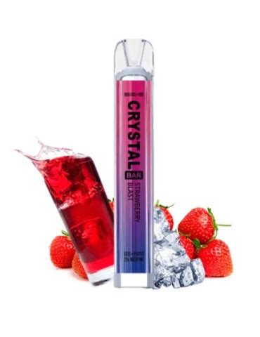 Crystal Bar Strawberry Blast Disposable Vape Mesh Mg Puffs