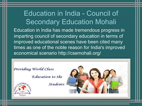 Education In India Council Of Secondary Education Mohali PPT