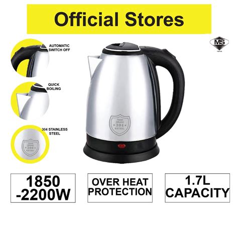 Stainless Steel 304 1 7L Electric Kettle Ketel Teko Jug Cerek Elektrik