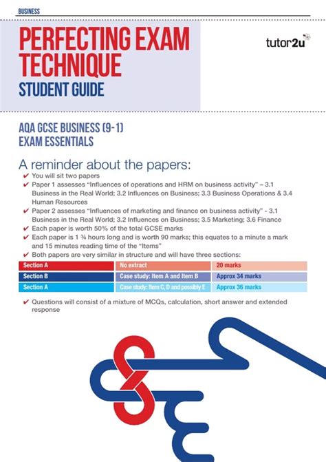 Summary Aqa Gcse Business 9 1 Perfecting Exam Technique Business