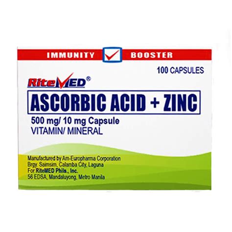 Ritemed Ascorbic Acid Zinc Mg X Capsules For Immunity Biggrocer