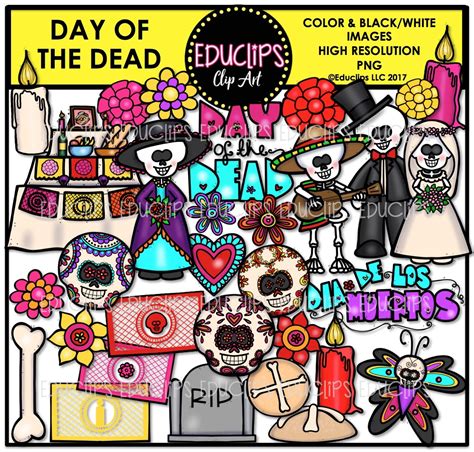 Day Of The Dead Clip Art By Me And Ameliè Thehungryjpeg Clip Art Library