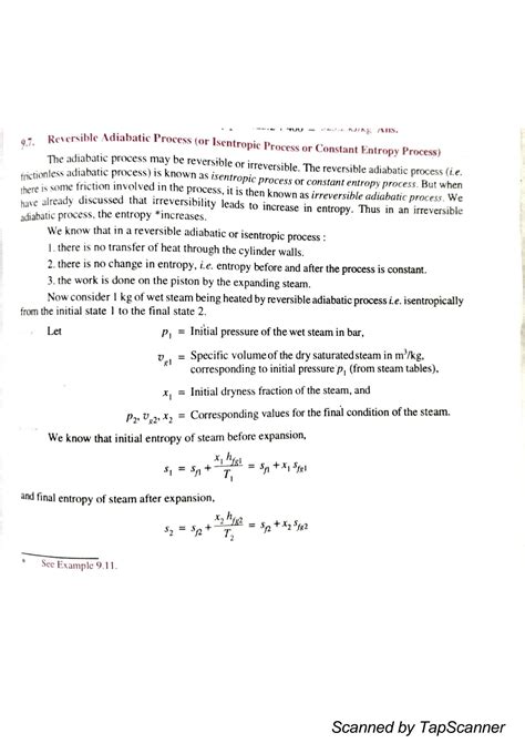 Solution Reversible Adiabatic Process Or Isentropic Process Or