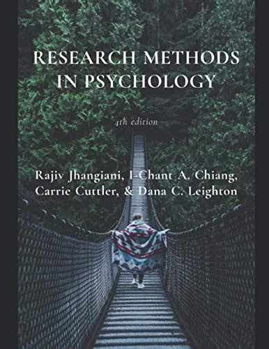 Amazon Research Methods In Psychology Th Edition Jhangiani Rajiv