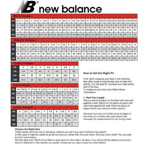 Venta New Balance Women Size Chart En Stock