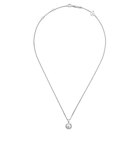 Chopard White Gold And Diamond Happy Diamonds Icons Pendant Necklace