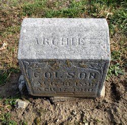 Archie Allen Colson M Morial Find A Grave