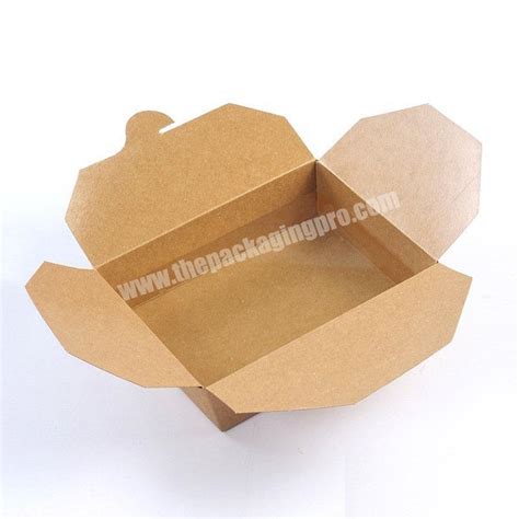 Custom Disposable Kraft Paper Fast Food Take Out Packaging Boxes