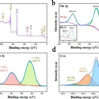 Xps Spectra Of The Cmo Sample A Full Scan Spectrum B Mn P C