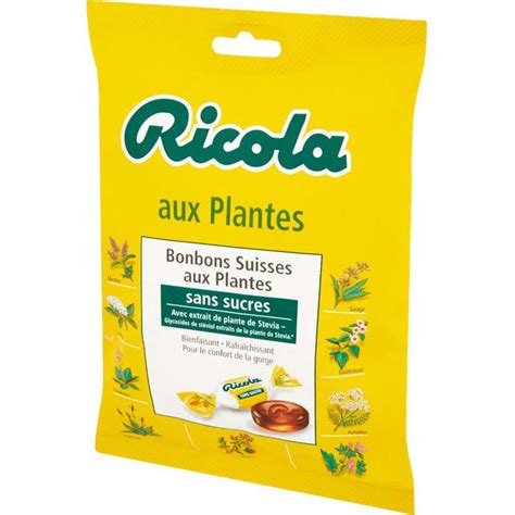 Bonbons aux plantes sans sucre à la stévia Ricola 70 g Bam courses