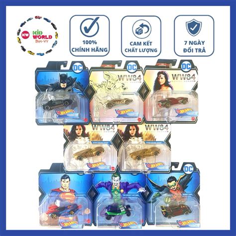 Xe mô hình Hot Wheels DC Character Cars Wonder Woman Batman Superman GJH Shopee Việt Nam