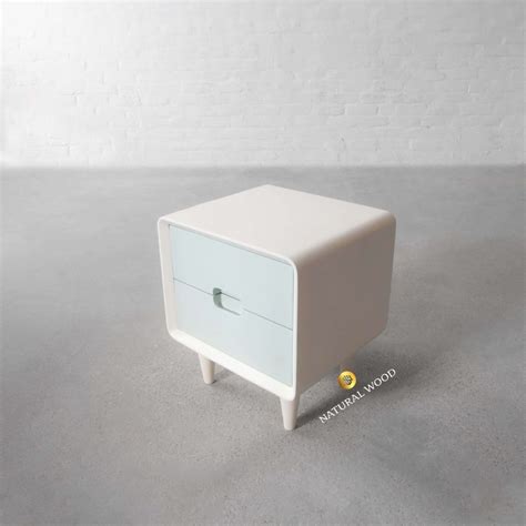 Meja Nakas Retro Bedside Table Cat Duco Modern Design Perabotan Rumah