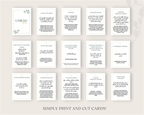 Umrah Duas Printable Umrah Cards Dua Cards Printable Umrah Etsy
