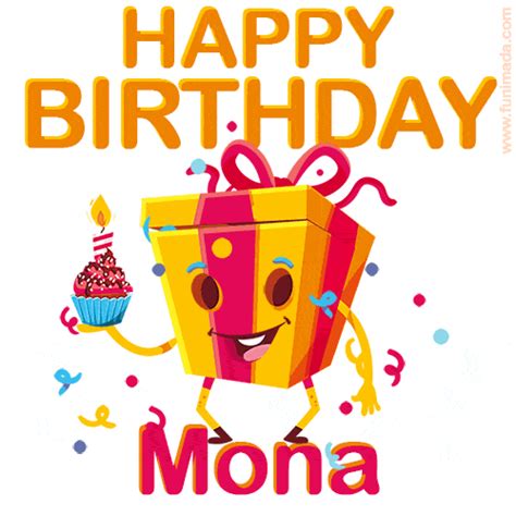 Funny Happy Birthday Mona GIF | Funimada.com