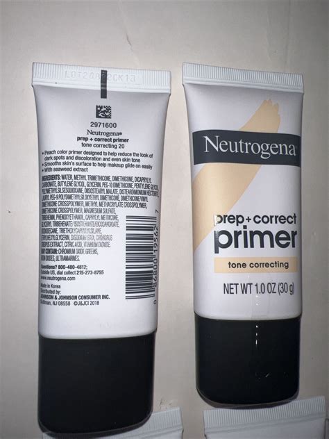 4 Pack 1 Oz Each Neutrogena Prep Correct Primer Tone Correcting 20