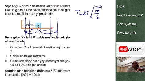 Basit Harmonik Hareket Soru Z M Canl Yay N Youtube