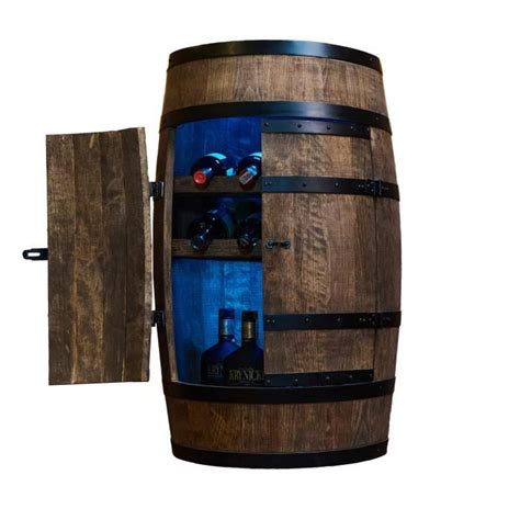 Casier Vin Creative Cooper Tonneau En Bois Avec Portes Porte