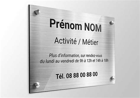 Plaque Professionnelle