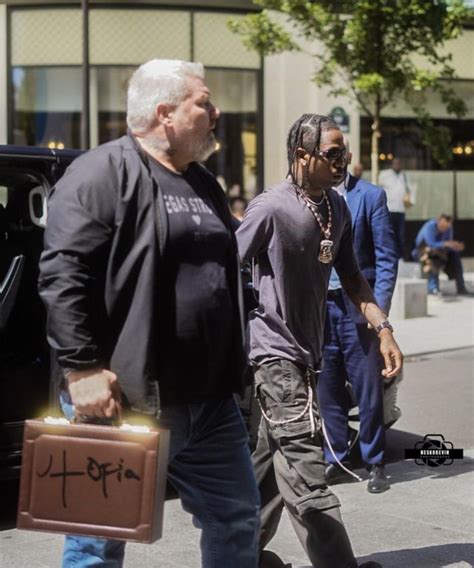 Travis Seen Arriving At The Louis Vuitton Hq In Paris With The Utopia