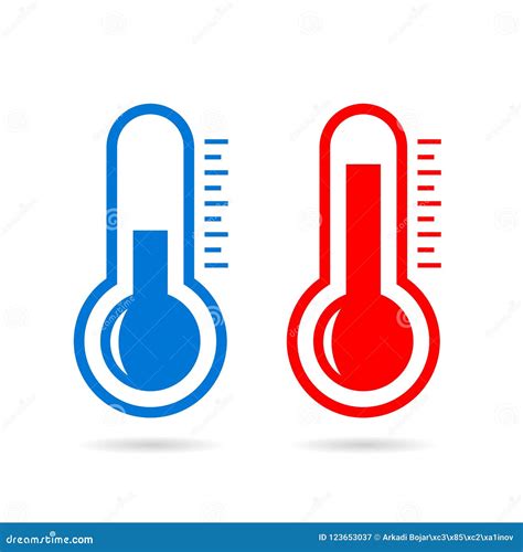 Cold Hot Thermometer Vector Icon Stock Vector Illustration Of Humidity Icon