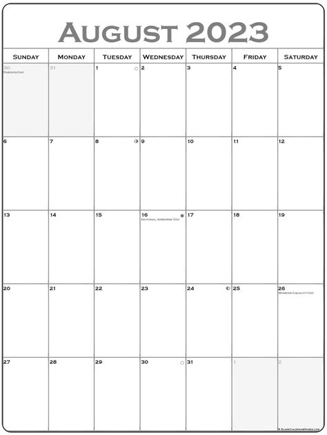 Blank Printable August Calendar Blank Printable