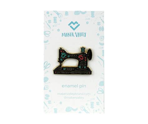 Vintage Sewing Machine Enamel Pin Sew It